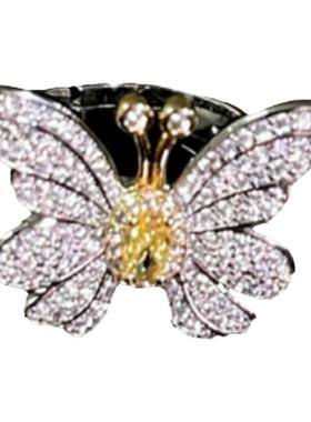 辛德瑞拉暮光黄蝴蝶宝石戒指 星河璀璨 镀18K金 枯叶蝴蝶锆石戒指