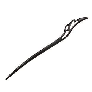 追师加长手工黑檀木发簪高级感新中式簪子女古风简约日常木簪发钗