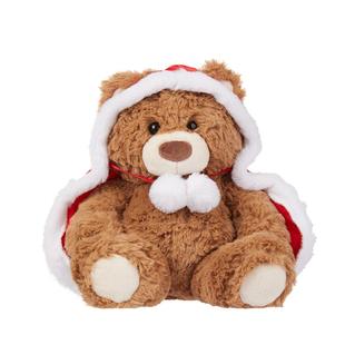 MINISO名创优品吉福特熊乖乖坐姿公仔毛绒款圣诞披肩可爱娃娃玩偶