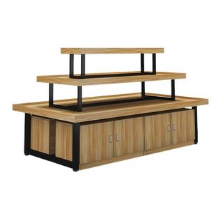 超市中岛堆头货架文具茶叶饰品展示柜鞋店玩具文创促销流水置物台