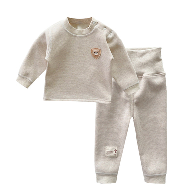 德绒加厚加绒婴儿宝宝保暖衣套装