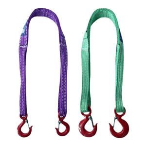 金昌龙双钩扁平吊装带两头扣吊带钩叉车起重吊钩绳吊车吊装绳挂钩