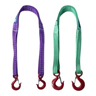 金昌龙双钩扁平吊装带两头扣吊带钩叉车起重吊钩绳吊车吊装绳挂钩