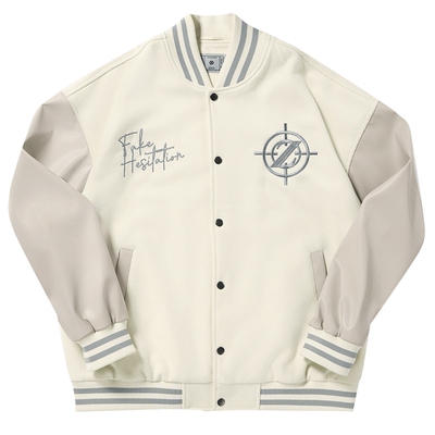 准者棒球服夹克外套拜佛刺绣拼接