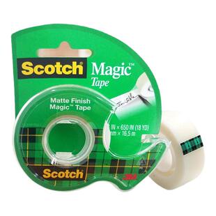 3M思高810隐形胶带切割器款104#105#自带切割器透明胶带便携可写字可手撕复印无痕方便转印错题胶带学生胶带