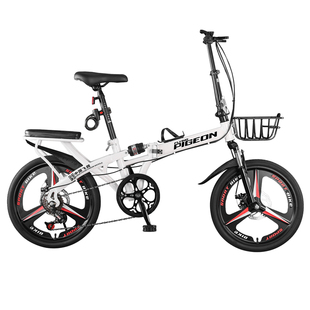 飞鸽折叠自行车20寸22成人上班减震变速单车男女式通勤便携免安装