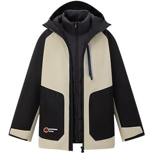 波司登2025秋冬新款儿童三合一羽绒服男女童户外防泼水外套亲子装