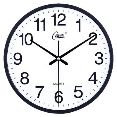 康巴丝简约圆形静音挂钟