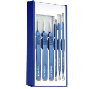 七素挑痘痘粉刺针黑头针套装细胞夹刮镊子暗疮针清闭口美容院工具