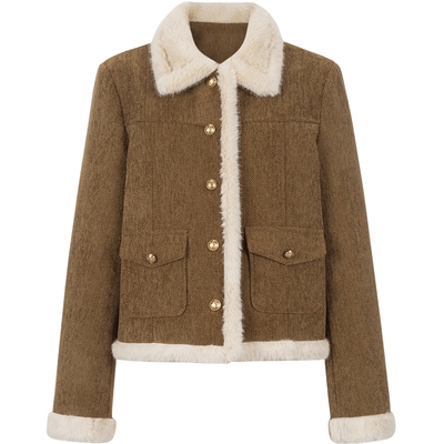 KBNE藏青羽绒服女25冬季保暖鸭绒美拉德短外套长袖小个子秋冬新款