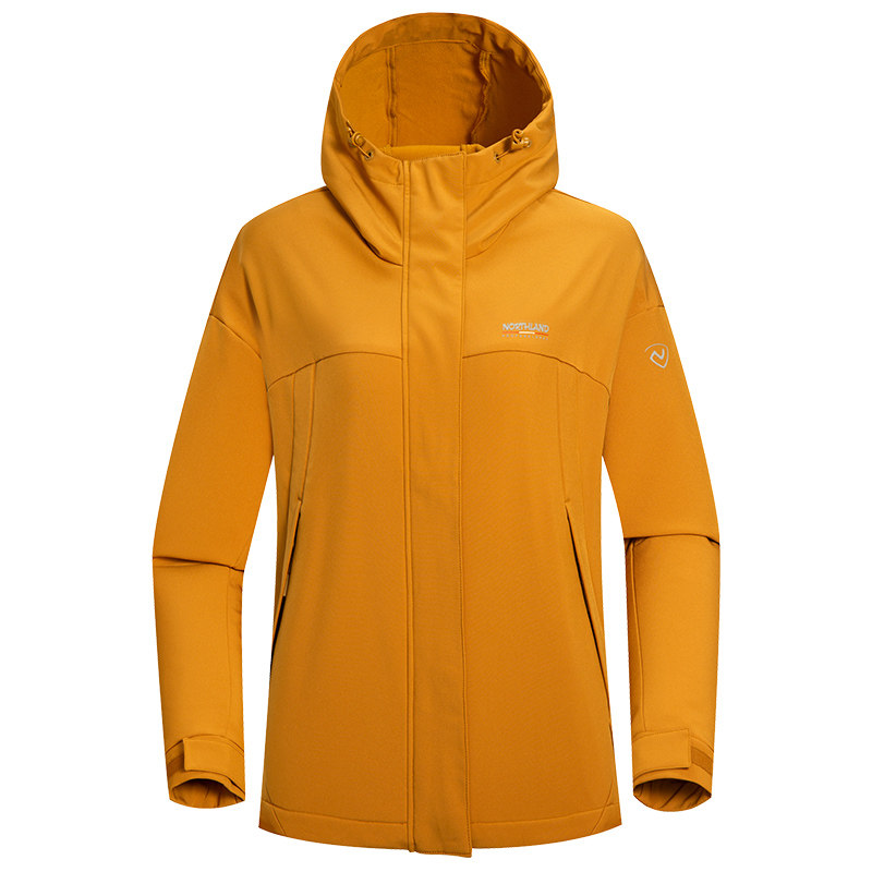 【白桦林】诺诗兰软壳衣女秋冬保暖加绒户外防风泼水登山徒步外套