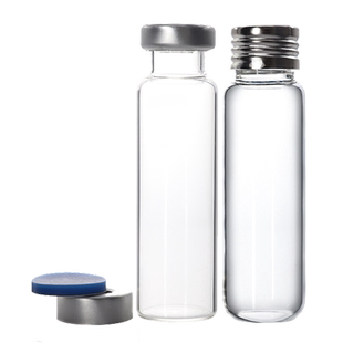 顶空瓶20ml螺口钳口3 5 10 15 30 40 60ml透明玻璃样品瓶 棕色进样瓶 血清瓶 色谱瓶含盖硅胶垫