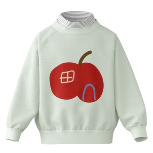 【粒粒绒】papa爬爬冬季儿童卫衣男女童加绒加厚高领保暖上衣