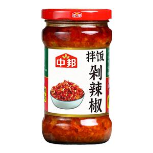 中邦拌饭剁辣椒280g/瓶 拌面下饭炒菜火锅蘸酱调味蒜香剁椒酱