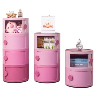 床头柜家用卧室储物柜一体小户型设计感小众窄款收纳盒精致奶油风