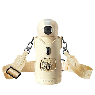 可宾尼儿童保温杯高颜值宝宝学生便携双饮水杯高档礼盒装吸管杯子