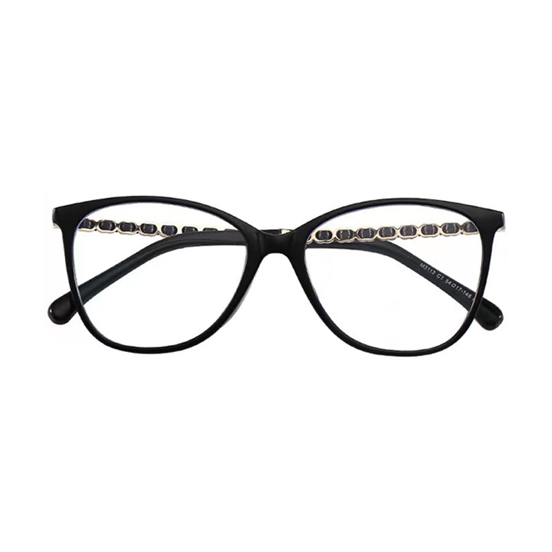 赵露思眼镜tr链条编织腿复古猫眼近视女显瘦可配度数素颜神器眼睛