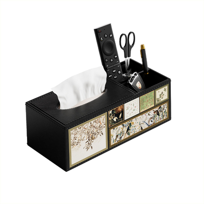 汤能一品皮革纸巾盒创意家用客厅桌面高档抽纸盒茶几遥控器收纳盒