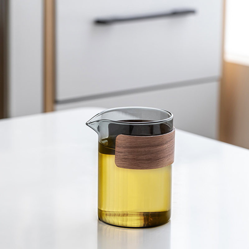 御琢公道杯玻璃分茶器日式耐热透明喝茶倒茶公杯防烫功夫盖碗茶杯