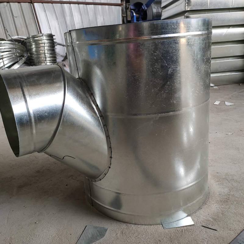 白铁皮镀锌圆形正Y型三通 设备分流风管配件螺旋通风管安装定 制