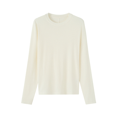 小禾【麻感T】亚麻天丝云感软糯贴身0负极简基础百搭通穿打底衫