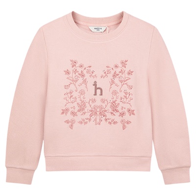 hazzys哈吉斯童装女童卫衣2025秋新中大童内搭舒适套头上衣