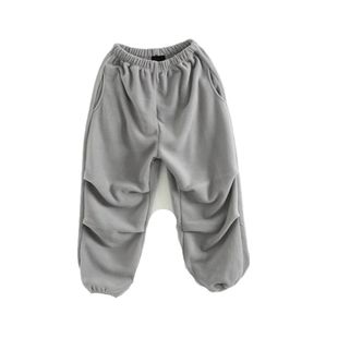 韩国代购21 fleece pintuck jogger banding pants摇粒绒小脚裤