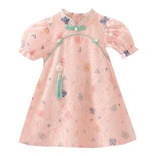 女童连衣裙夏季2025新款儿童装网红女宝宝中国风夏装汉服裙子旗袍