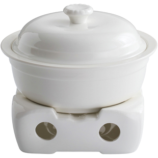 酒店陶瓷中式餐具商用蜡烛加热保温梅花明炉干锅酒精上汤鱼菜盘子