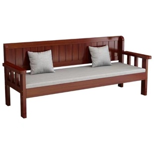 新中式实木沙发客厅小户型现代简约木质沙发阳台单三人位靠背长椅