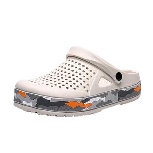 帛步凉拖鞋男夏季新款洞洞鞋外穿潮流韩版夏天海边度假沙滩鞋厚底