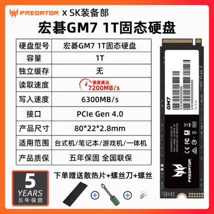 other 622759160853宏碁掠夺者GM7/GM7000 1T 2T 4T NVME PCIE4.0