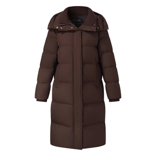 首降|歌莉娅95%白鹅绒羽绒服女冬季可拆连帽保暖中长款外套