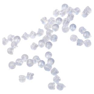 DIY饰品配件橡胶硅胶耳堵耳钉塞子弹型后塞耳环耳塞帽塞胶垫