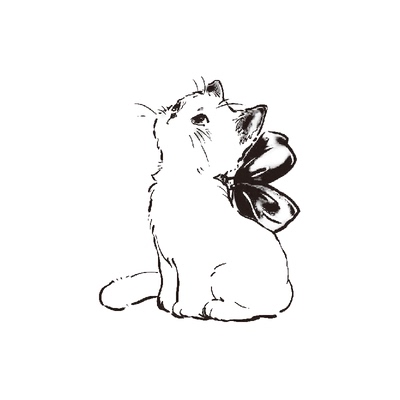 猫咪纹身贴草本半永久防水防搓