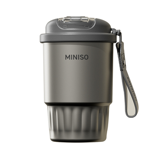 名创优品咖啡杯陶瓷覆层内胆保温杯男生外出便携吸管水杯子新款女