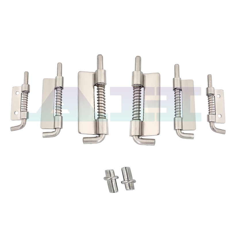 304不锈钢弹簧插销 CL225-1配电箱电柜门销平板铁皮焊接加厚铰链