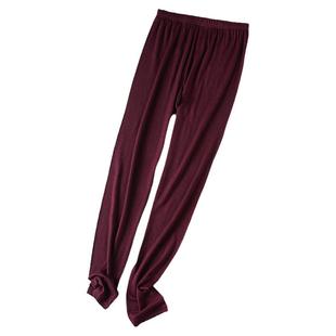 100%超细羊毛保暖女士秋裤高弹松紧腰舒适不勒经典修身打底裤秋冬