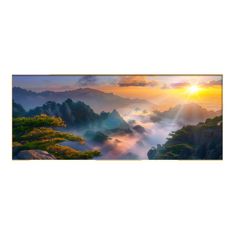 旭日东升客厅沙发背景装饰画