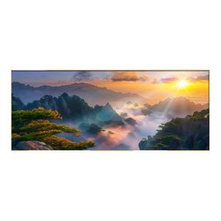 旭日东升客厅沙发背景装饰画东墙日出挂画新中式靠山图办公室壁画