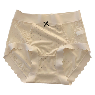 内裤女士高腰冰丝无痕抗菌裆凉感2026新款女生性感蕾丝三角裤春季