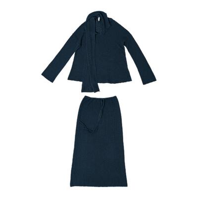 o cloche code 2026秋季新款纽扣飘带宽松上衣系带宽松半裙套装女