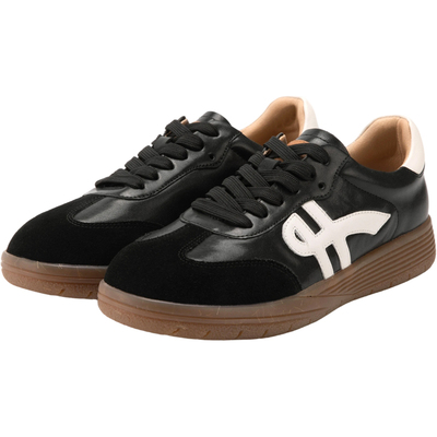 暇步士女真皮复古百搭德训鞋