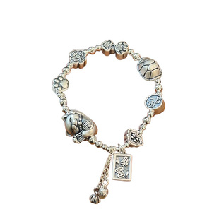 足银999招财猫富甲一方暴富有钱手串纯银女时尚手工编织小众国风