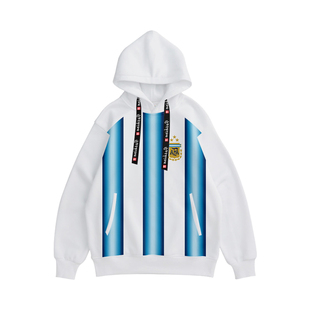 2026世界杯阿根廷队服梅西同款足球衣服连帽卫衣套头男女球迷外套