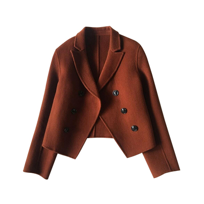 小个子毛呢外套双面羊绒大衣