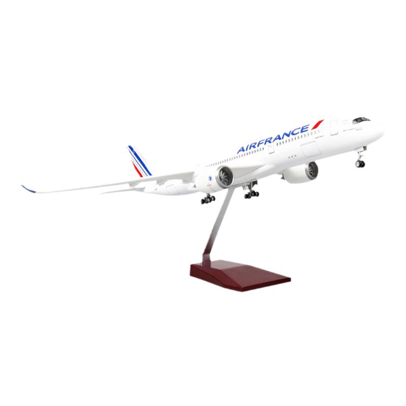 【带轮子带灯】法国航空法航空客350仿真客机模型摆件AirFrance
