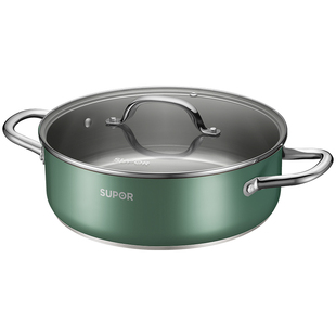 苏泊尔火锅家用不锈钢鸳鸯锅涮锅大容量火锅专用锅具清汤无涂层