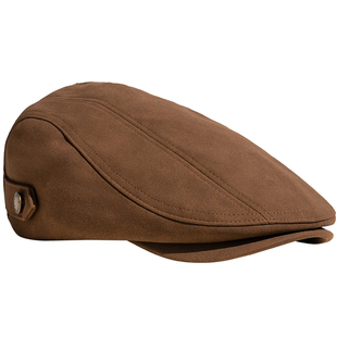 疯帽子 复古英伦风麂皮前进帽 时尚雅痞逛街鸭舌帽女款秋冬新品