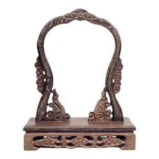 红木吊玉架雕花摆件深色项链架珠宝展示架中国风首饰架复古挂玉架